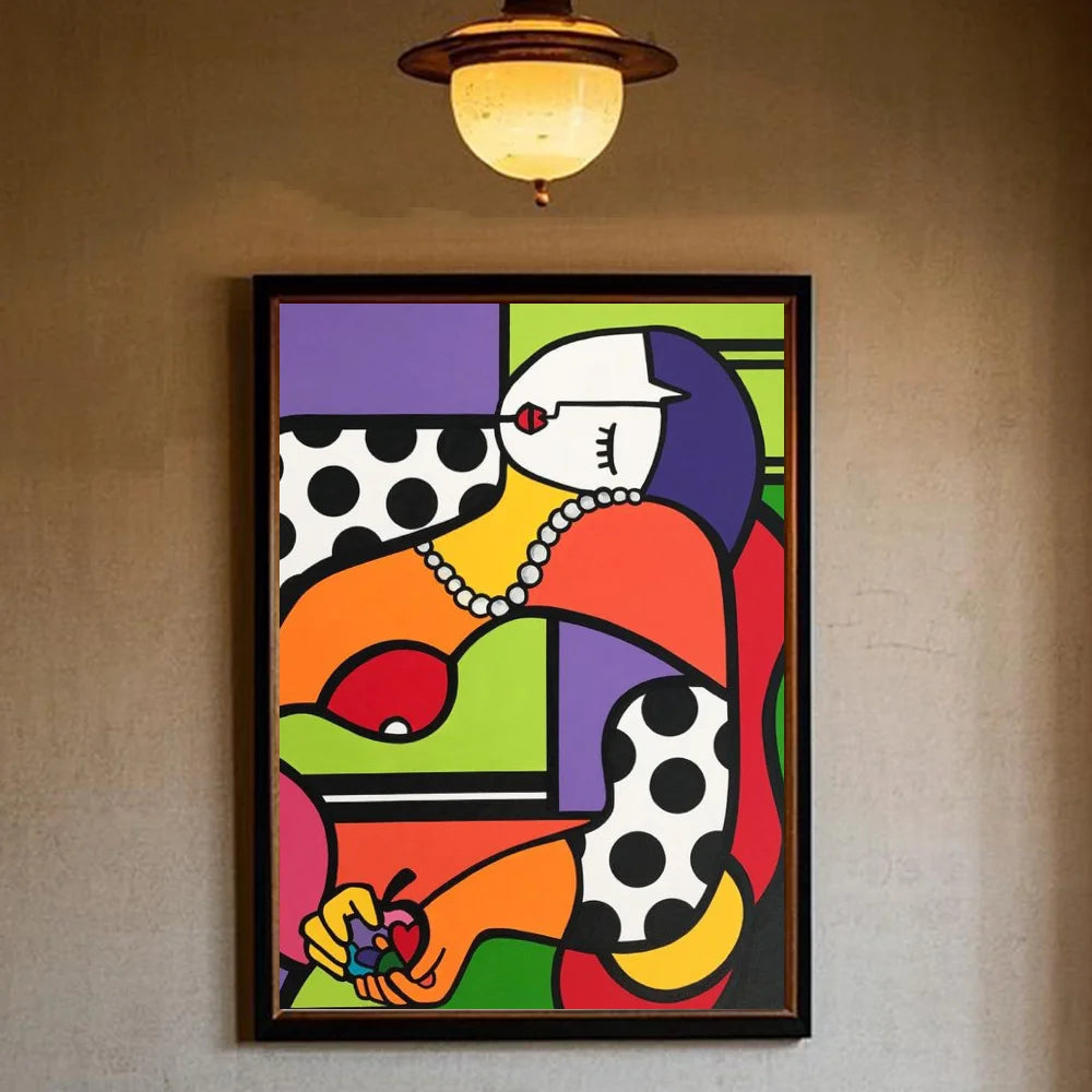 Picasso Abstract Art Wall Poster – Waterproof PVC Home Décor Abstract Wall Poster Peaceful Pleasures Health and Wellness z17 50X70cmNoframe