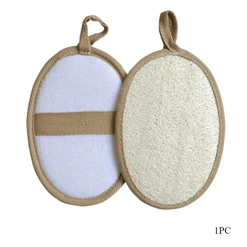 Natural Loofah Bath Brush – Reusable Exfoliating Body Scrubber