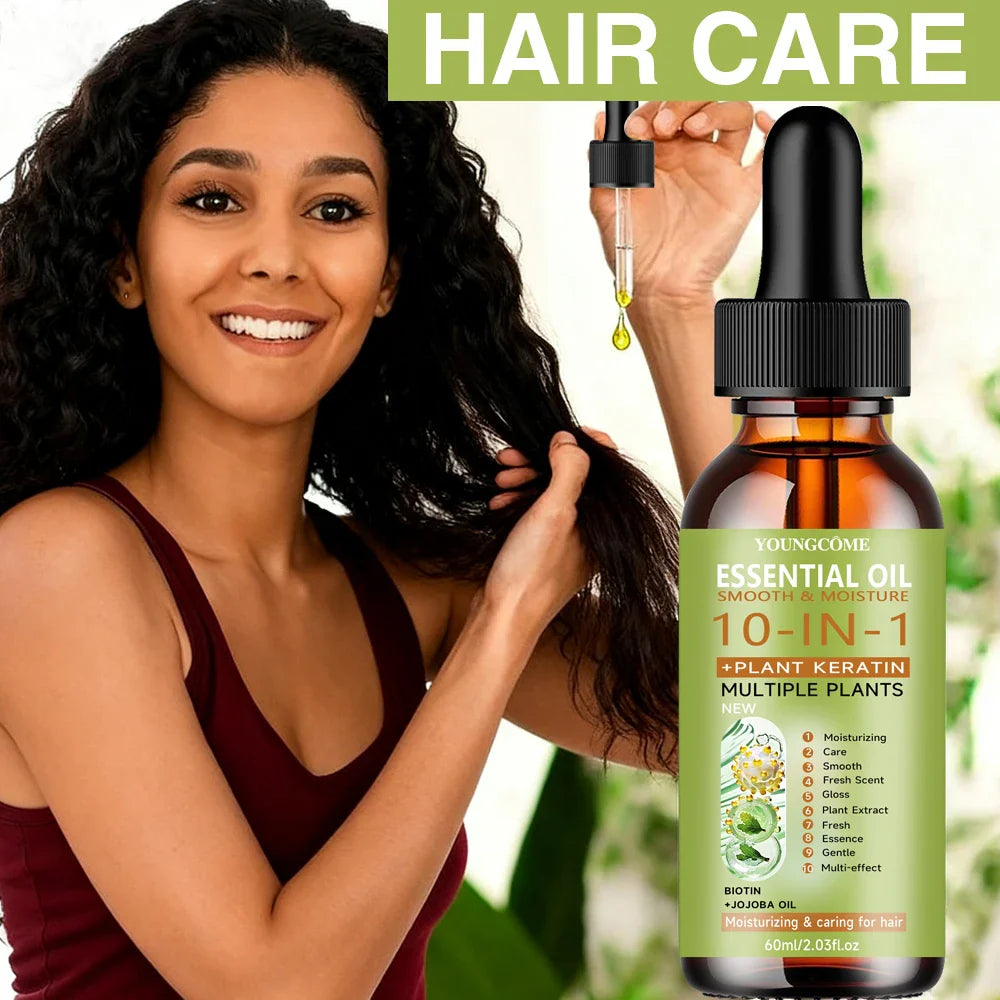YOUNGCOME 10-in-1 Hair Essence Oil | Keratin & Jojoba