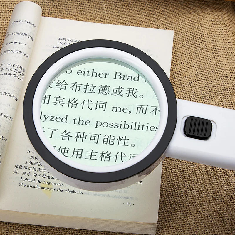 Double Layer Optical Glass Lenses, Led Currency Verification, Reading Magnifying Glass, Antique Appreciation, Jewelry Peaceful Pleasures Health and Wellness