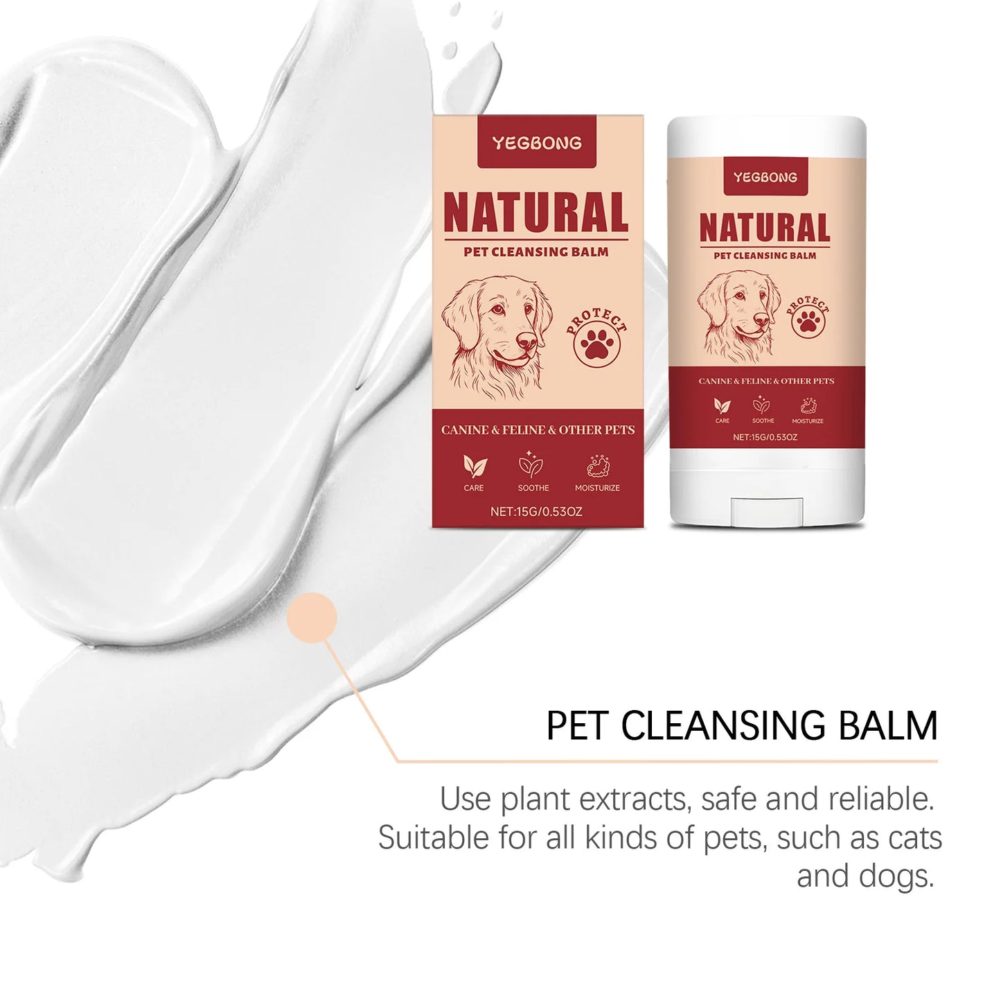 YEGBONG Pet Tear Stain Remover Cream Stick – Gentle 15g