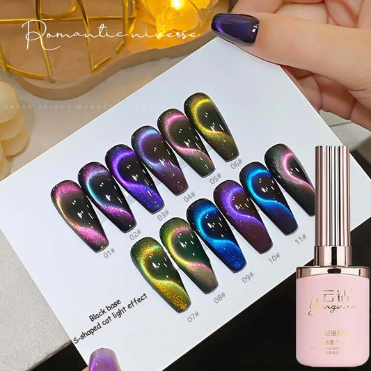 Magnetic Cat Eye Gel Nail Polish | Rainbow Double Light 15ml Gel Nail Polish Peaceful Pleasures Health and Wellness
