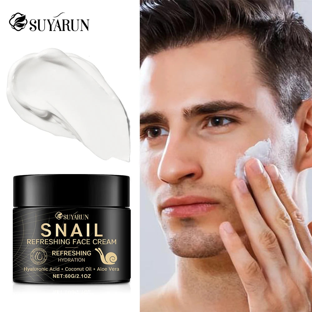 SUYARUN Retinol & Hyaluronic Acid Snail Cream - Anti-Aging Moisturizer for Face, Wrinkle Reduction, Brightening Skin Care. Peaceful Pleasures Health and Wellness