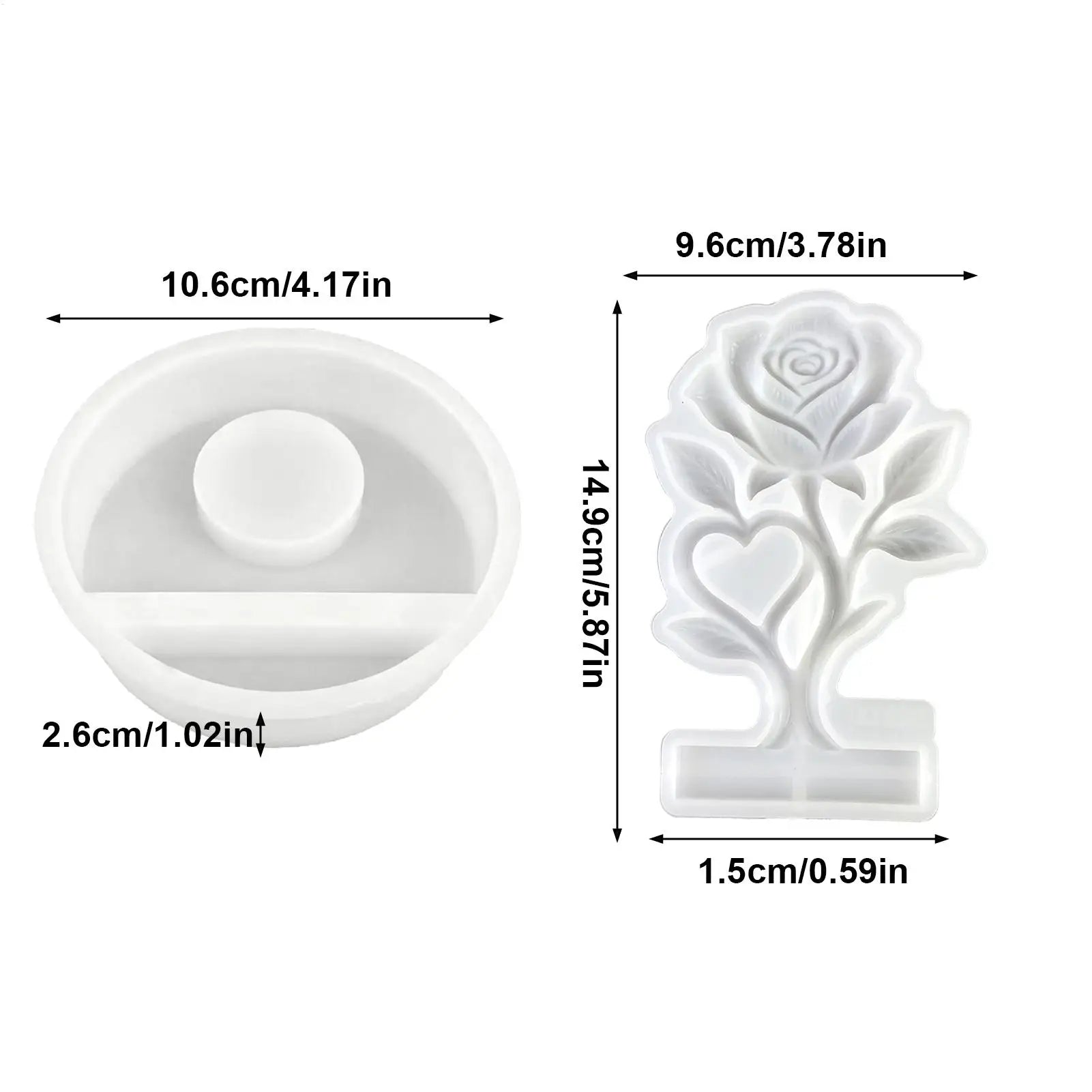 Resin Molds Silicone Rose Non-Stick Reusable Making Tea Light Candles Holder Epoxy Mold for DIY Crafts Home Decor Table Peaceful Pleasures Health and Wellness
