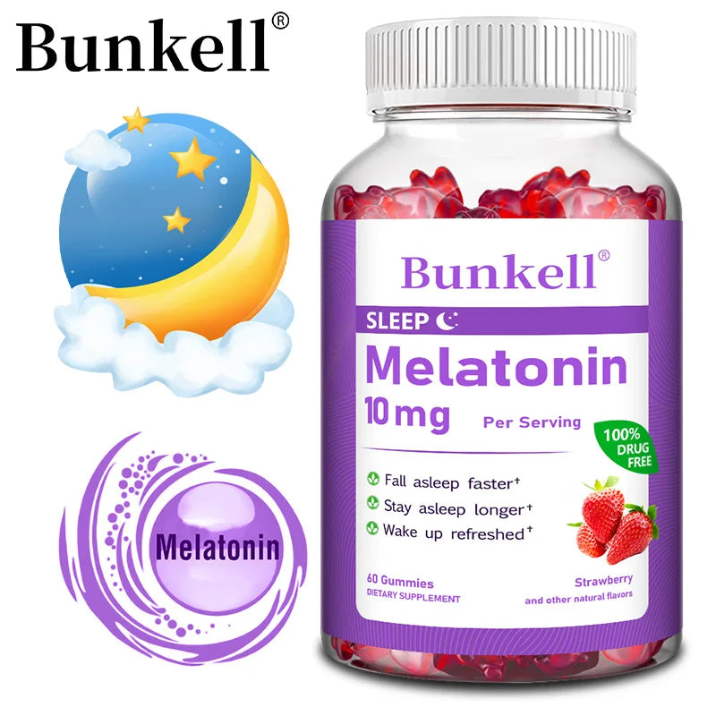 Bunkell Melatonin Gummies for Sleep Support Peaceful Pleasures Health and Wellness