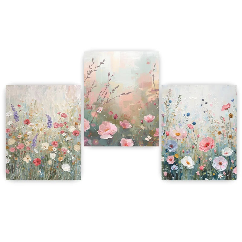 Vintage Wildflower Botanical Canvas Wall Art | Floral Poster Botanical Canvas Print Peaceful Pleasures Health and Wellness 01 15x20cm No Frame China Mainland