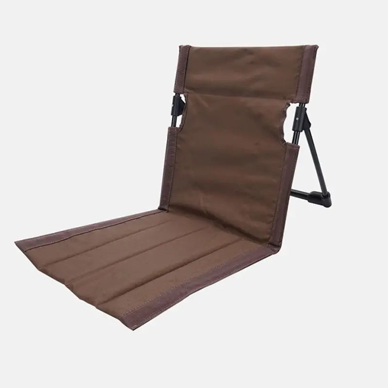 Portable Camping Folding Chair Mat Lawn Chair Outdoor Folding Beach Garden Reclining Chair Tent Leisure Chair Peaceful Pleasures Health and Wellness Brown