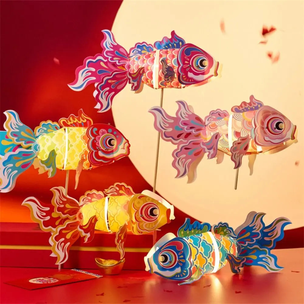 DIY Goldfish Koi Carp Paper Lantern LED Light – Hanfu Decor