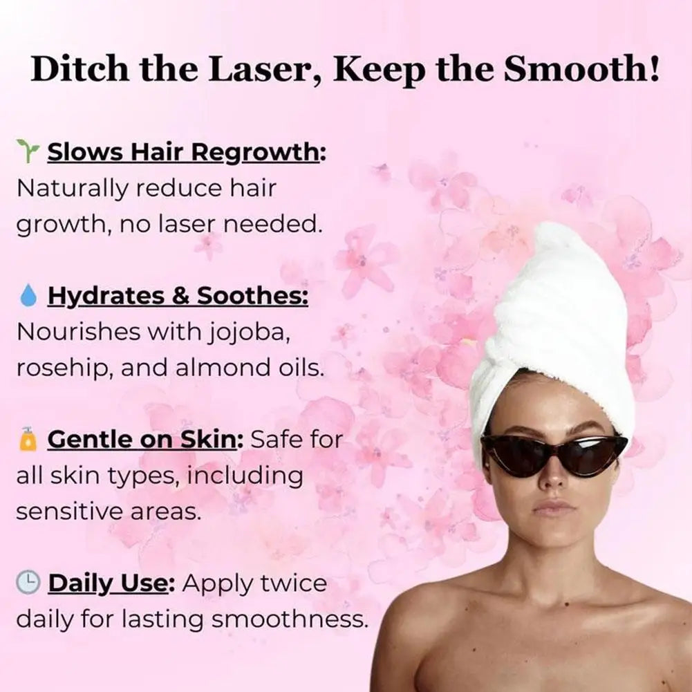 Natural Hair Removal Care Serum 60ml | Smooth Skin Drops