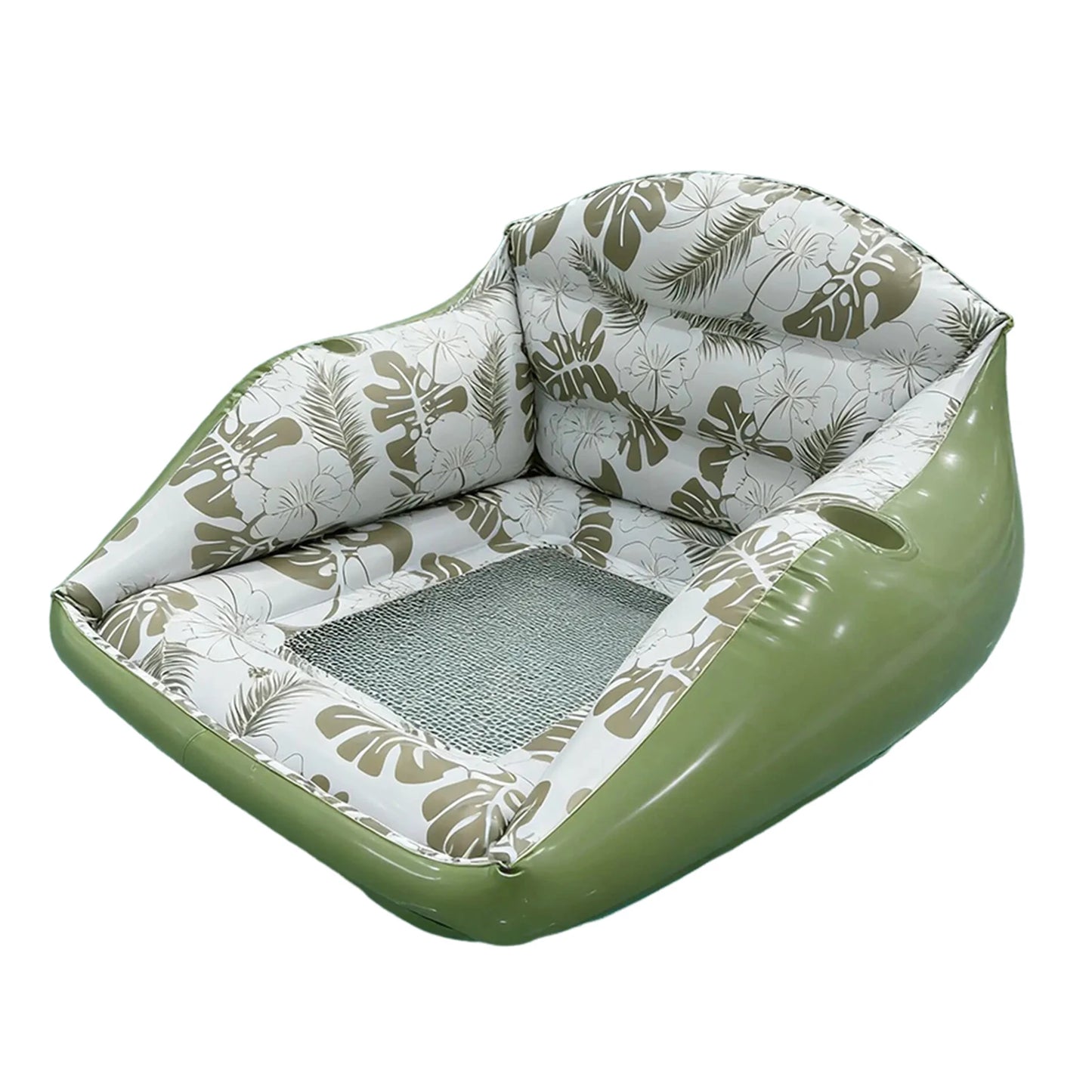 Inflatable Chair,Beach Chair,Adults Inflatable Pool Sofa Built-In Cup Holders,For Summer Beach Vacation/Backyard Swimming Pool Peaceful Pleasures Health and Wellness Green