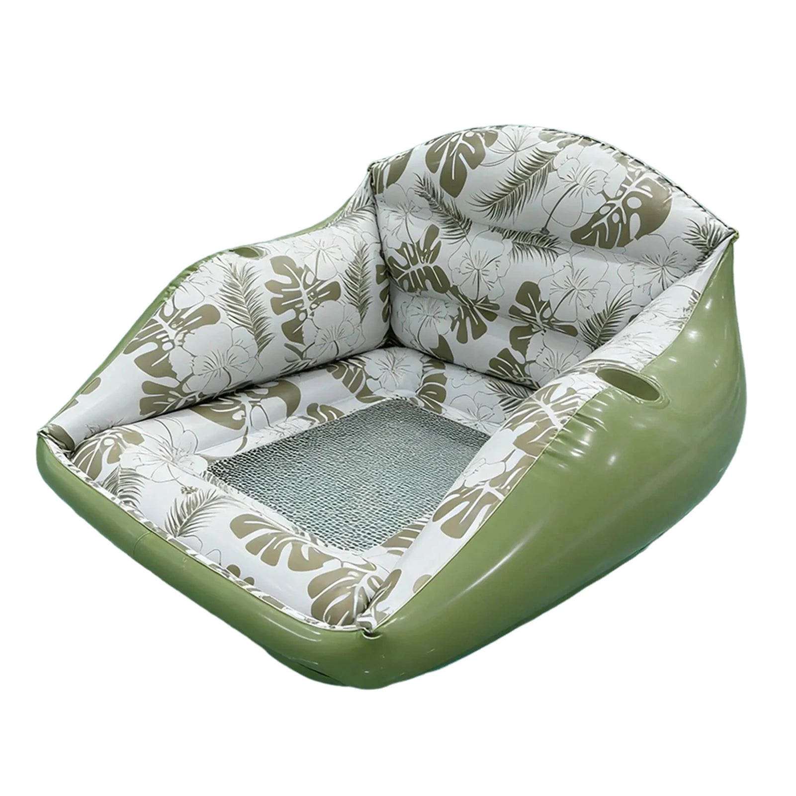 Inflatable Chair,Beach Chair,Adults Inflatable Pool Sofa Built-In Cup Holders,For Summer Beach Vacation/Backyard Swimming Pool Peaceful Pleasures Health and Wellness Green