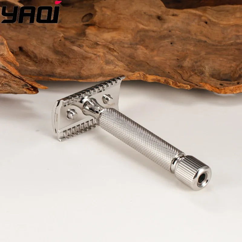 2026 New Arrival Yaqi BAENZIGER Stainless Steel Safety Professional Razor For Men Peaceful Pleasures Health and Wellness