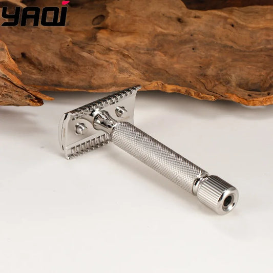 2026 New Arrival Yaqi BAENZIGER Stainless Steel Safety Professional Razor For Men Peaceful Pleasures Health and Wellness