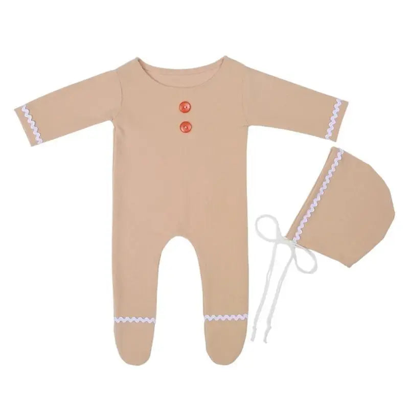 Newborn Christmas Photography Outfit – Hat & Romper Set 0-3M