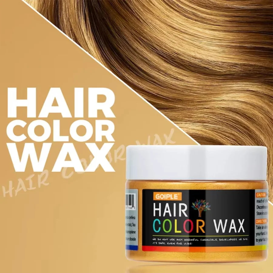 Valentine's Day DIY Hair Dyed Mud Hair Colour Wax Easy To Wash Coloring Cream One-time Hairs Beard and Eyebrows Colour Products Peaceful Pleasures Health and Wellness Gold 40g