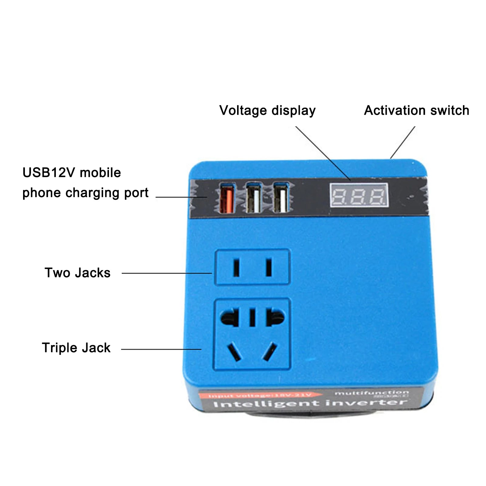 120W Lithium Battery Inverter 21V to 220VAC Dual-engine Multiple Protections Battery Inverter For DeWalt/Makita/Dayi Peaceful Pleasures Health and Wellness