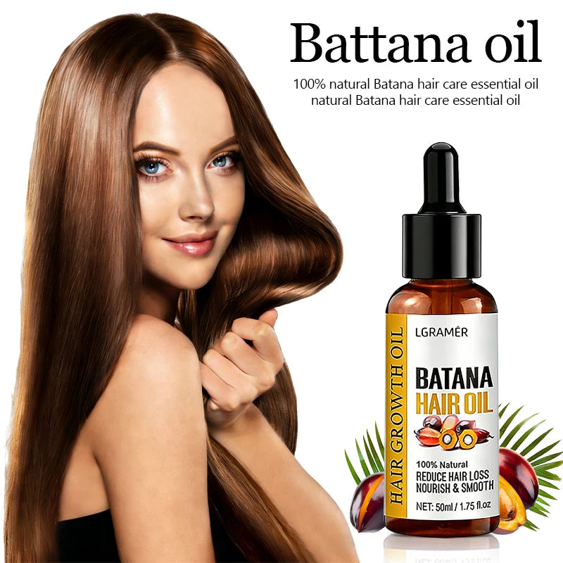 Bataná Hair Oil Care Oil Rapidly Promotes Hair Growth Prevent Hair Loss Strengthens Hair Nourishes and Softens Hair Care Product Peaceful Pleasures Health and Wellness SH1025-30ml
