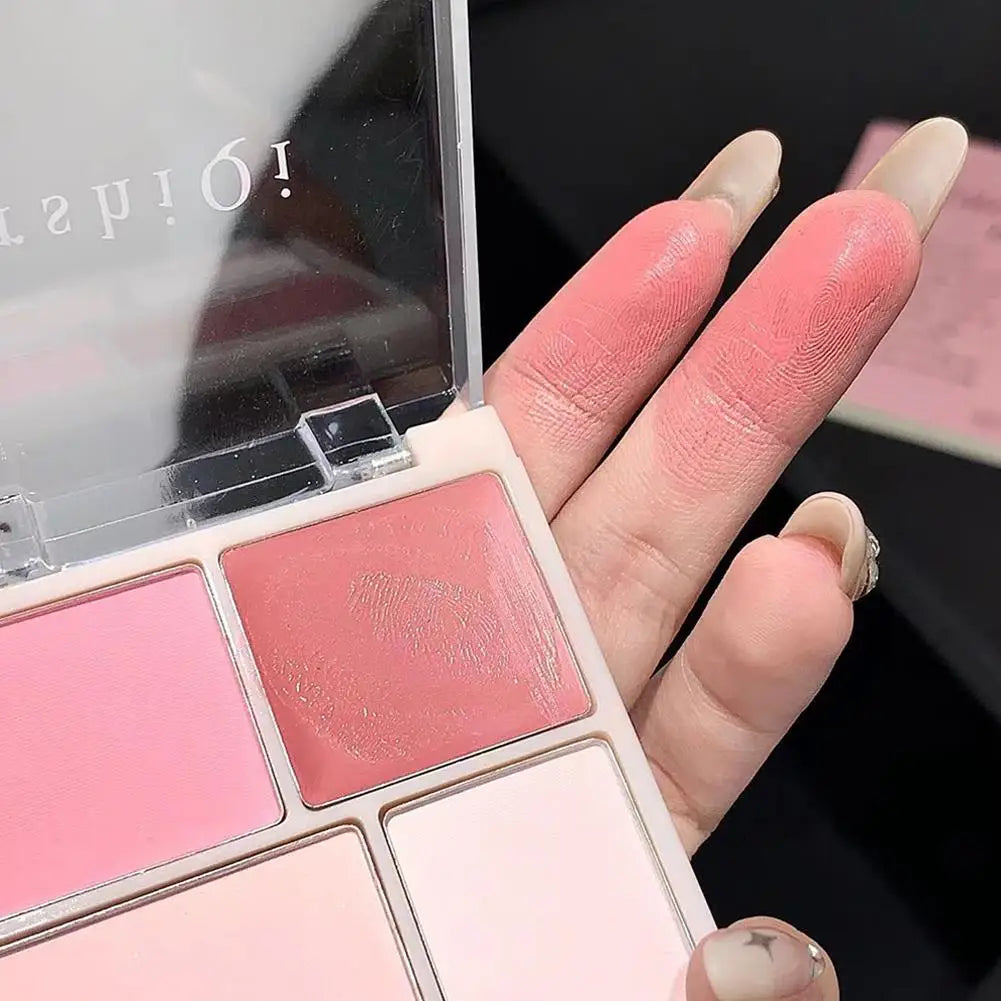 4-Color Blush & Contour Palette | Matte Highlight Cheek Tint Blush Contour Palette Peaceful Pleasures Health and Wellness