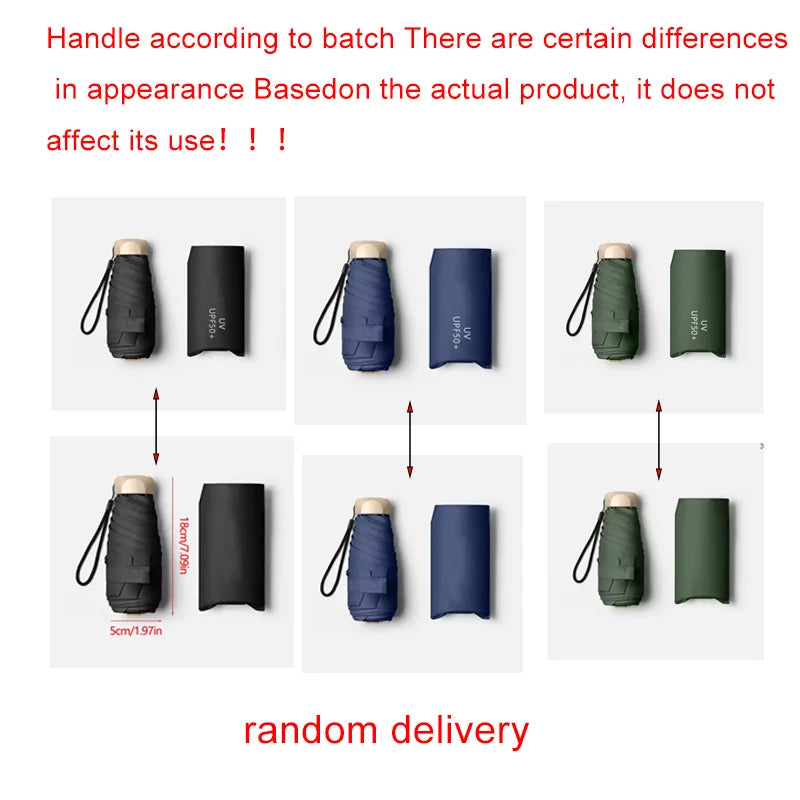 Mini Pocket Parasol – UV Folding Sun & Rain Umbrella | 250g