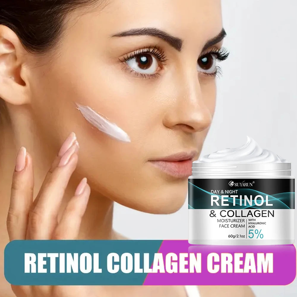SUYARUN Retinol & Collagen Face Cream - Anti-Aging Moisturizer for Deep Hydration, Firming & Youthful Glow. Peaceful Pleasures Health and Wellness