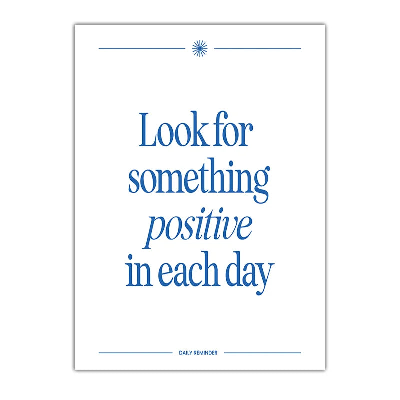 Minimalist Blue Inspirational Quote Canvas Wall Art | Nordic Print Canvas Wall Art Peaceful Pleasures Health and Wellness 04 15x20cm No Frame China Mainland
