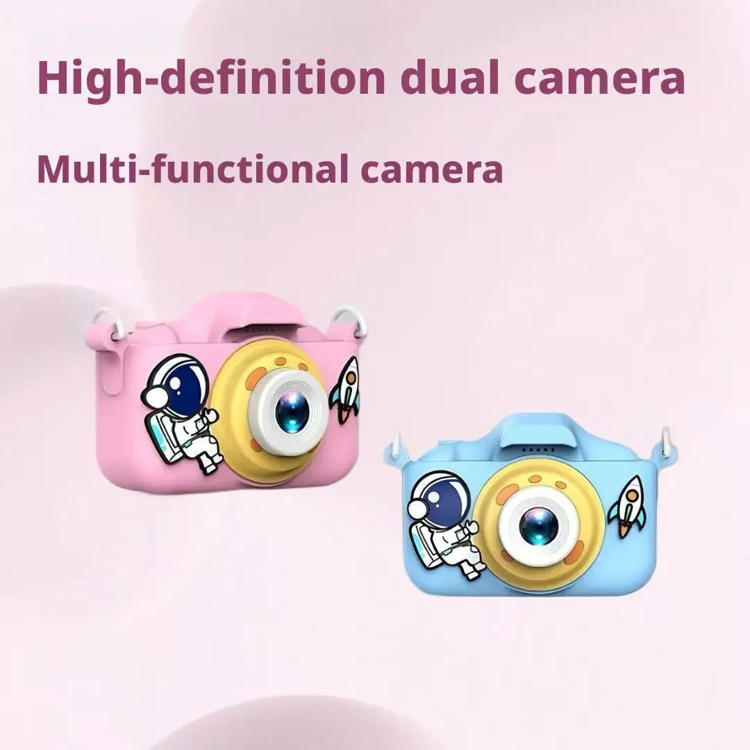 Mini Kids Digital Camera HD Dual Lens Children Camera Take Photo Video Recording Cartoon Toy Camera Festival Gift for Girls Boys Peaceful Pleasures Health and Wellness