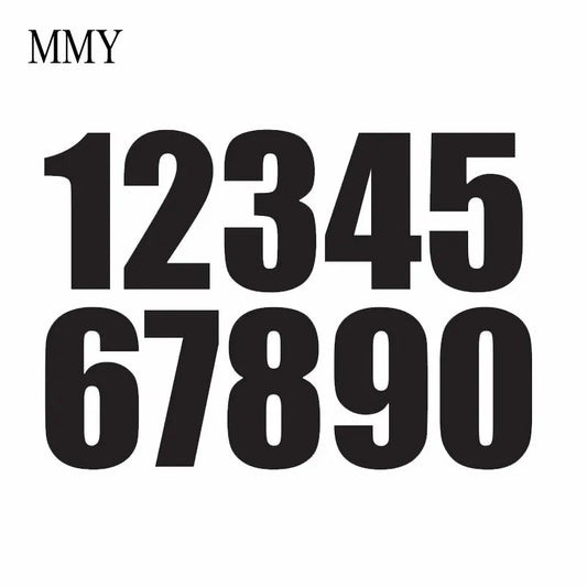 10cm Each Tall 0-9 Numbers Funny Vinyl Decal Sticker Car Stickers Window Peaceful Pleasures Health and Wellness Red