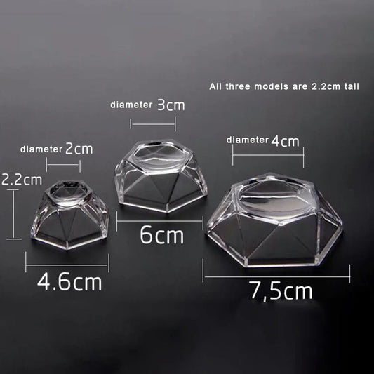 Acrylic Hexagon Crystal Ball Display Stand – S/M/L Sphere Base Crystal Ball Stand Oasis Select M