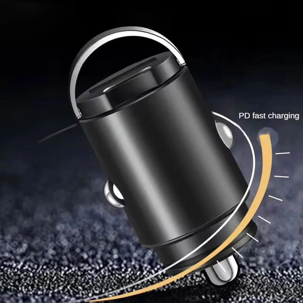 USB+Type-C Car Charge PD fast charging 30W high power QC3.0 intelligent flash charging do not damage the device Peaceful Pleasures Health and Wellness