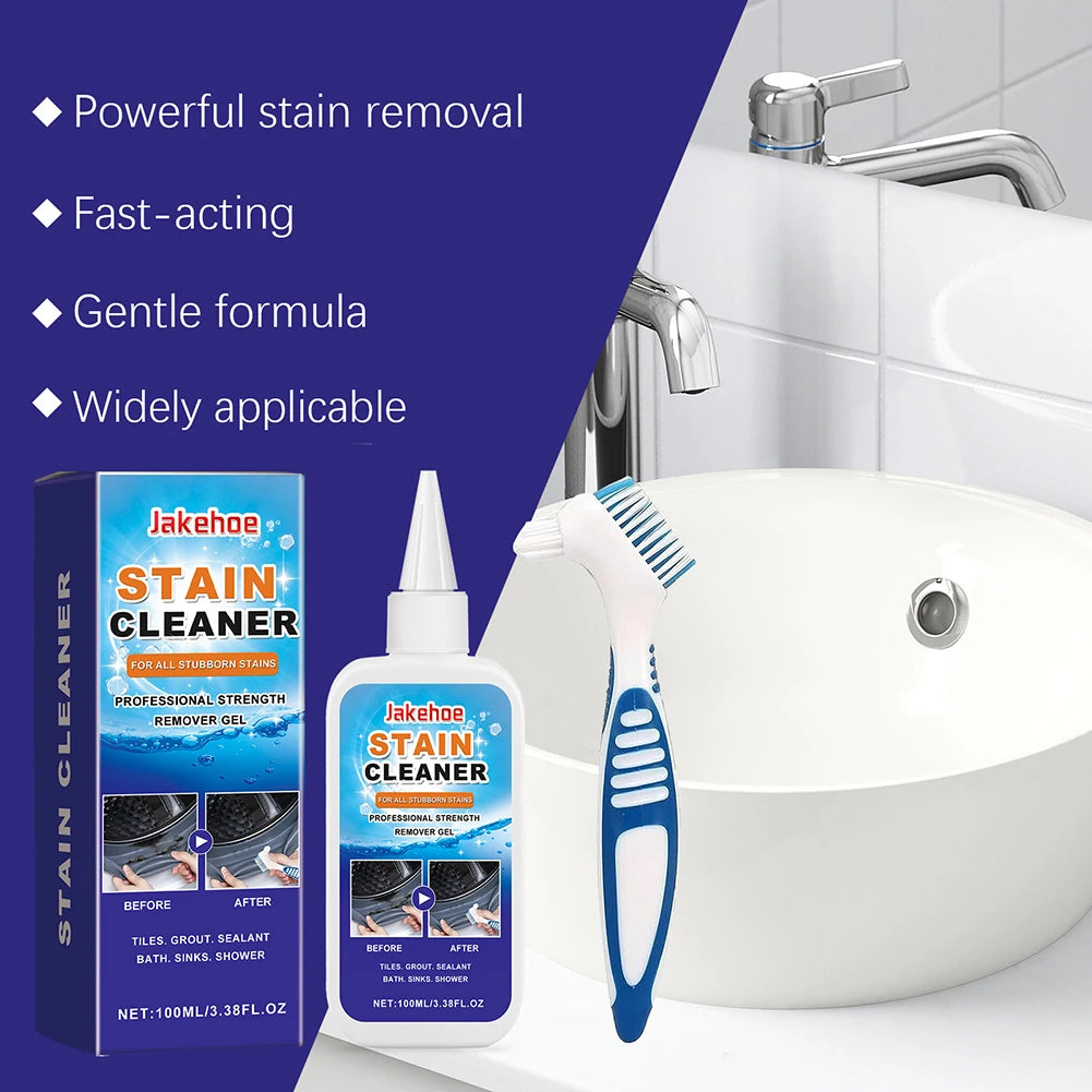 Household Stain Removing Gel Grout Cleaner For Tiles Grout Sealant Bathroom Kitchen Sinks Powerful Cleaning Agents With Brush Peaceful Pleasures Health and Wellness