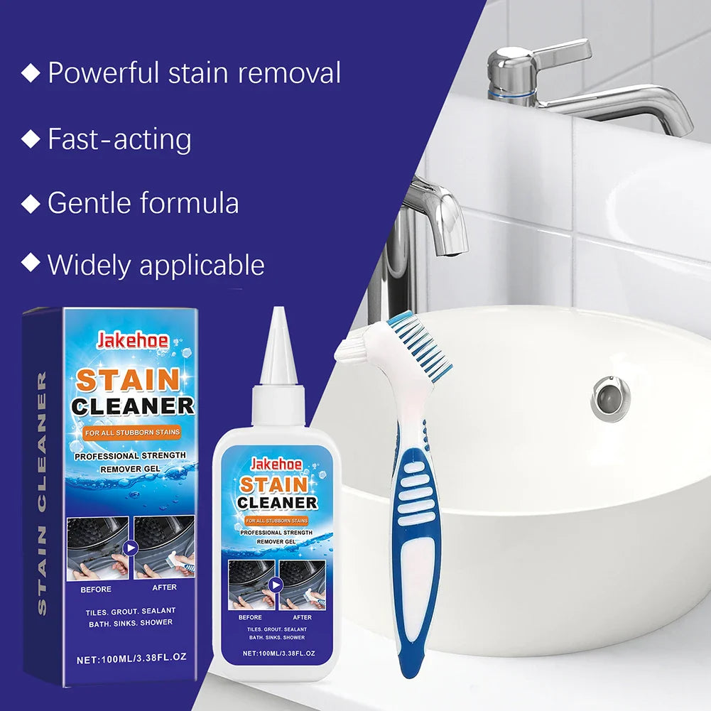 Grout Cleaner Gel for Tiles, Bathroom & Kitchen With Brush