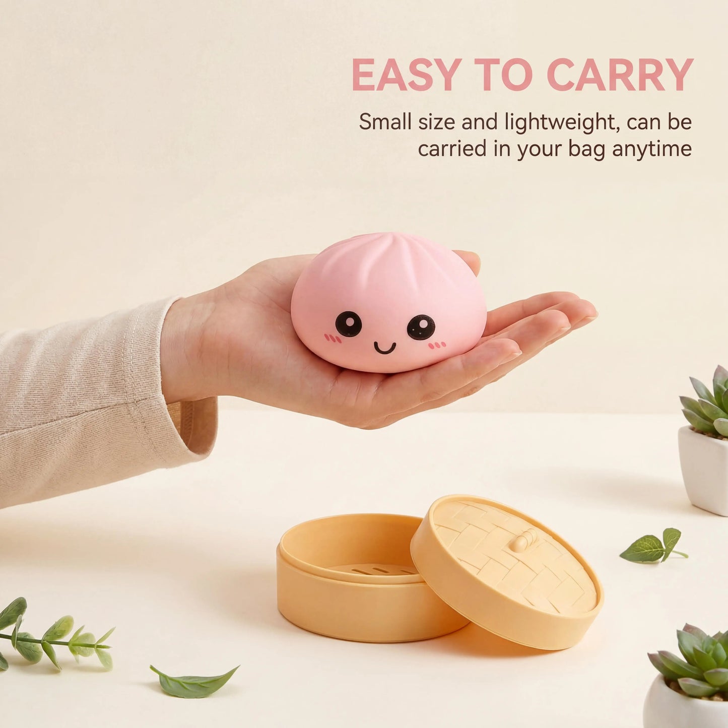4 Color Fun Dumpling Squishy Toy With Steamer Soft Slow Resilience Toy Adult Stress Relief Sensory Ball Kid Safe Relaxation Tool Peaceful Pleasures Health and Wellness
