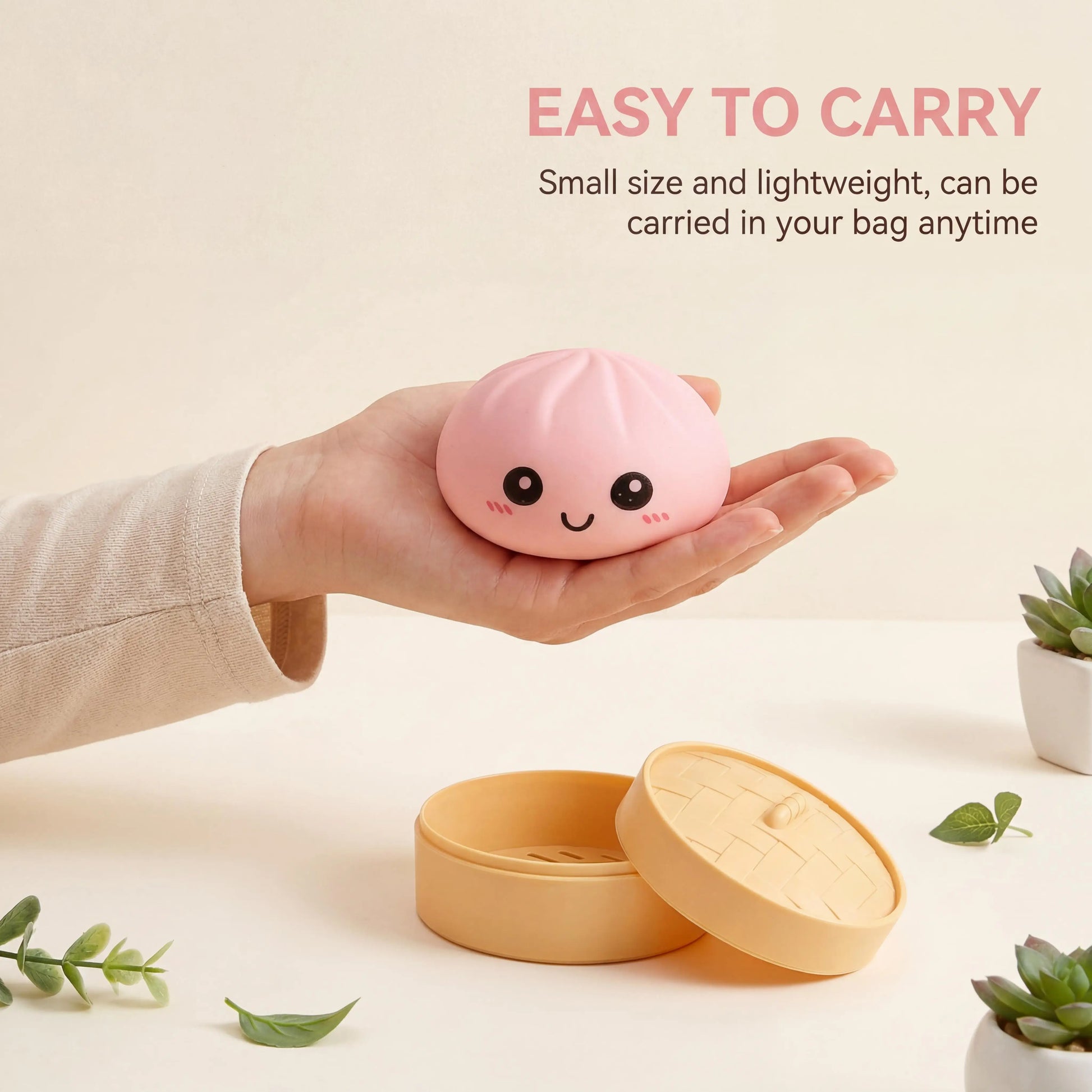 4 Color Fun Dumpling Squishy Toy With Steamer Soft Slow Resilience Toy Adult Stress Relief Sensory Ball Kid Safe Relaxation Tool Peaceful Pleasures Health and Wellness