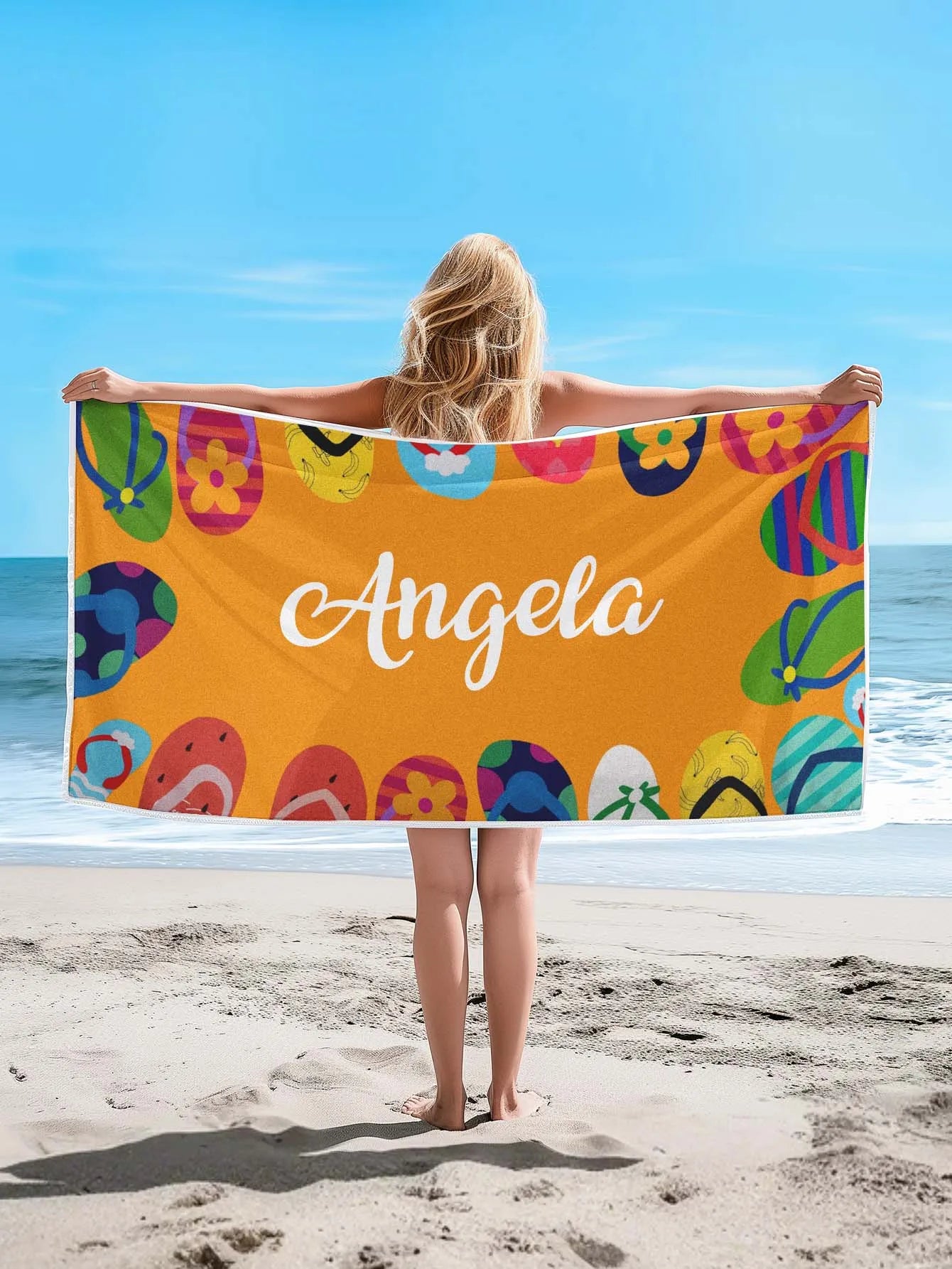 1pc Custom Text Beach Towel Personalized Print Soft Quick Dry Towel 70x140cm 80x130cm Summer Travel Swim Gym Gift For Women Men Peaceful Pleasures Health and Wellness