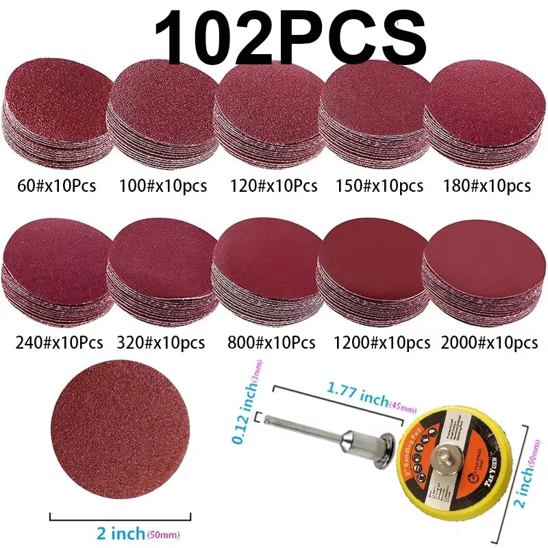 52- Sanding Discs Pad Drill Grinder Rotary Tools Backer Plate