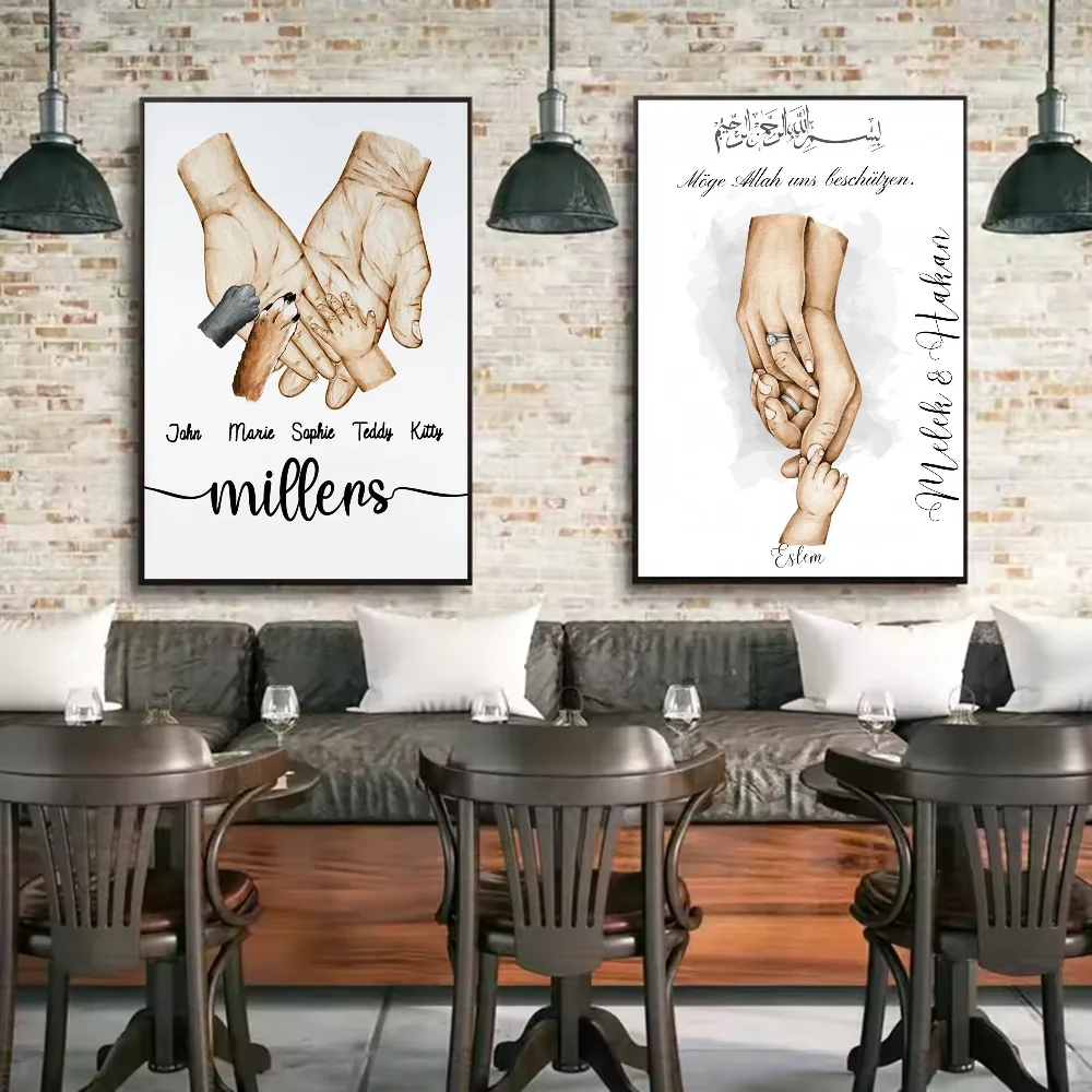 Family Hands Abstract Art Poster | Modern Wall Décor Wall Art Poster Peaceful Pleasures Health and Wellness