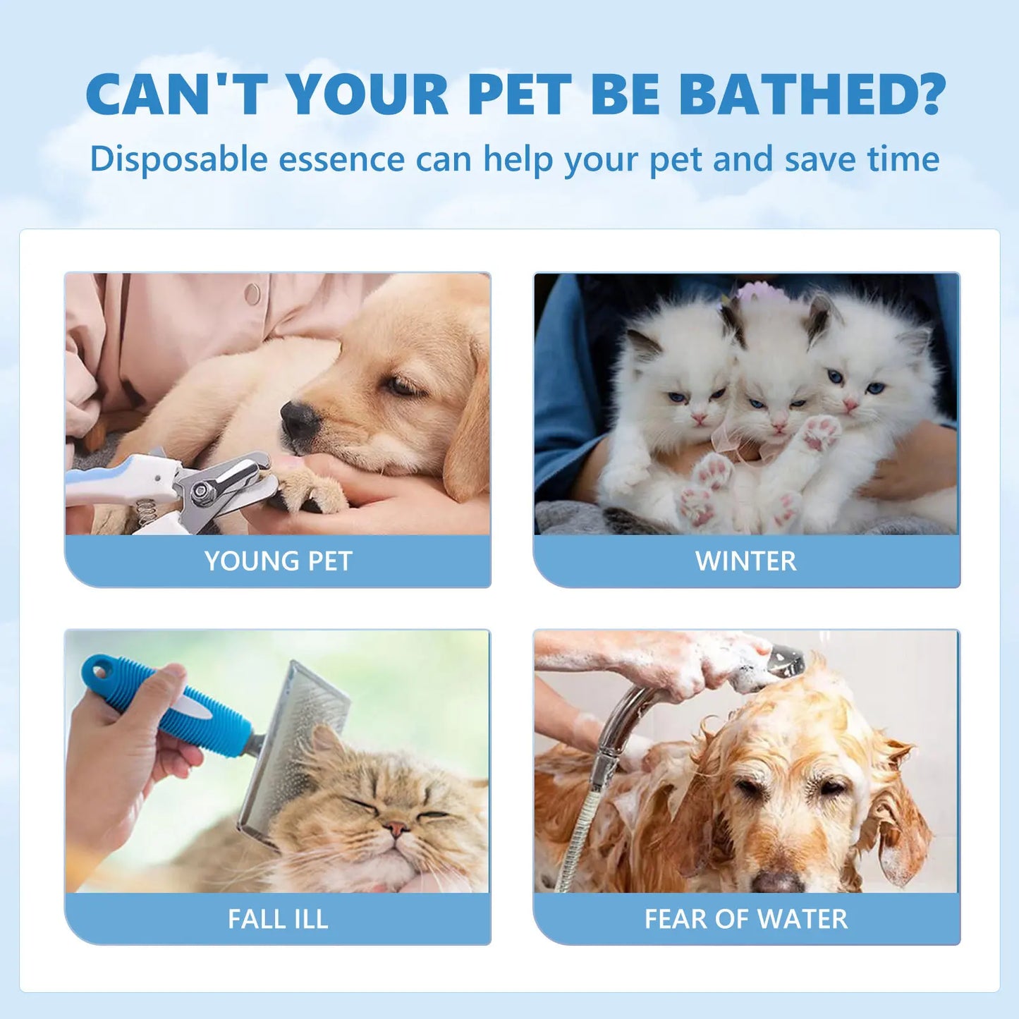 Yegbong No-Rinse Dog Shampoo | Deodorizing & Softening Essence