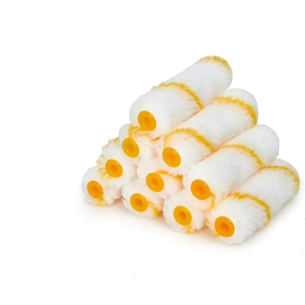 10-Pack Mini Paint Roller Brush Set – Walls, Cabinets & Doors