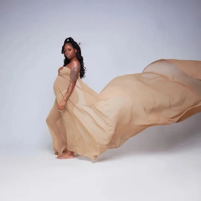 Maternity Chiffon Fabric Draping Maternity Sheer Silky See Through Photo Photography Shoot Prop Drape Peaceful Pleasures Health and Wellness colors 8 1.5X6 M