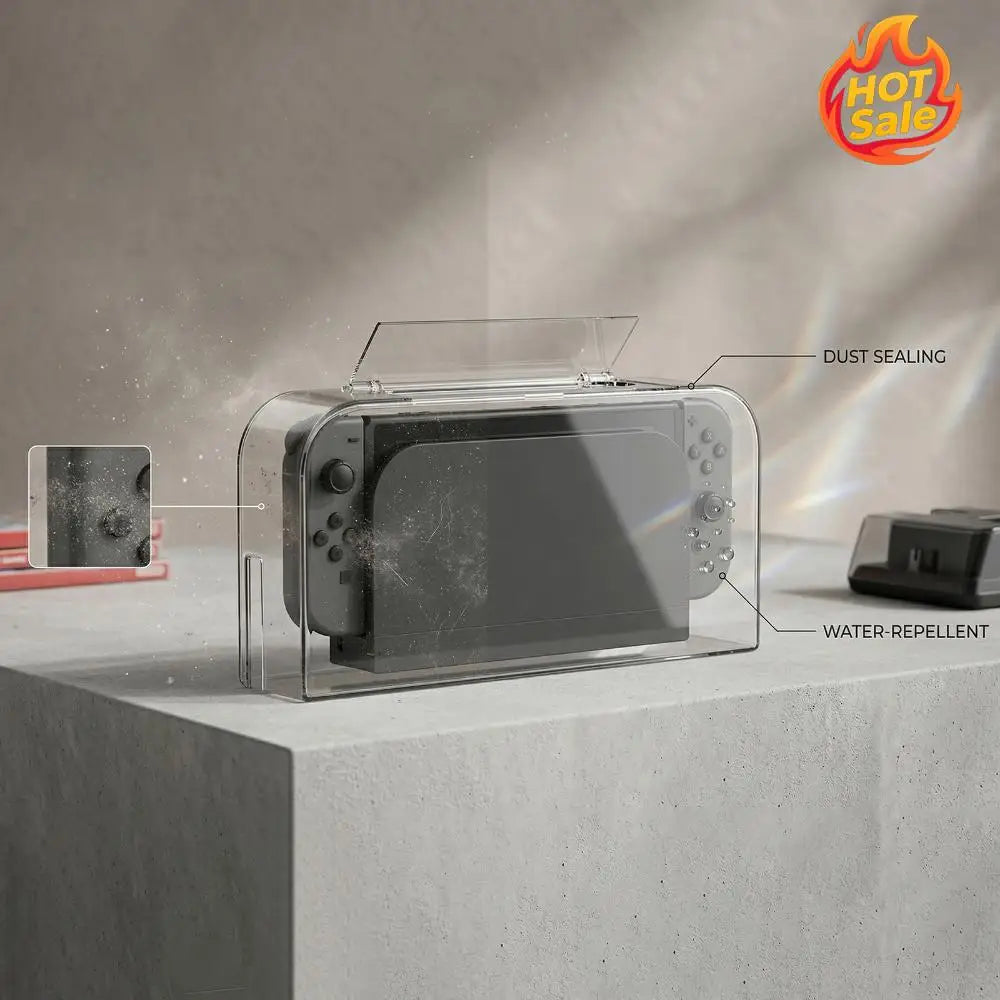 Nintendo Switch 2 Transparent Dust Cover – Waterproof Dock Case