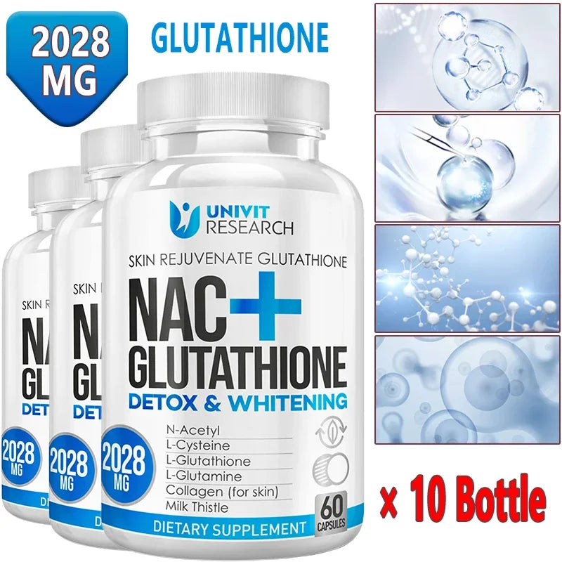 Glutathione Capsules - Joint and Hair, Nail Health, Skin Purification, Liver, Lungs, Skin and Brain Health Peaceful Pleasures Health and Wellness