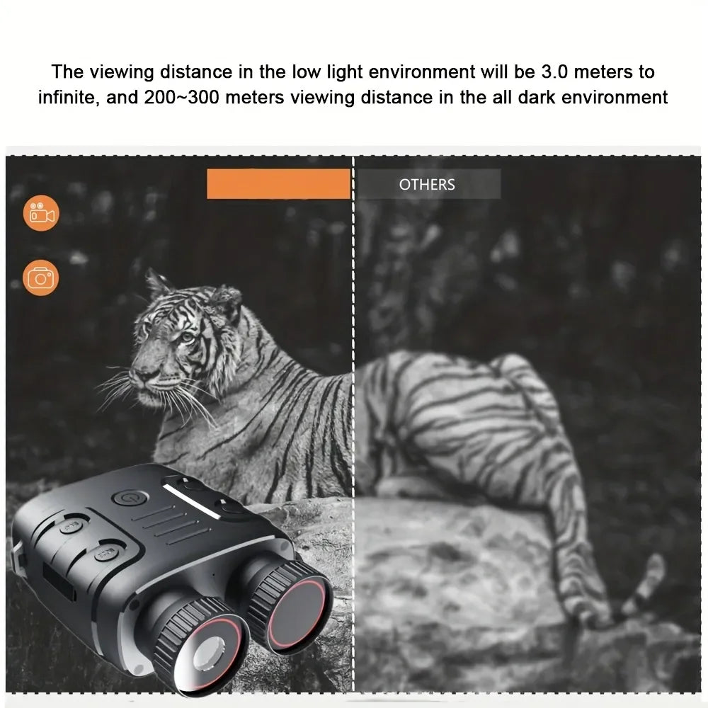 1080P Binocular Infrared Night-Visions Device 5X Binocular Day Night Use Photo Video Taking Digital Zoom for Hunting Boating Peaceful Pleasures Health and Wellness