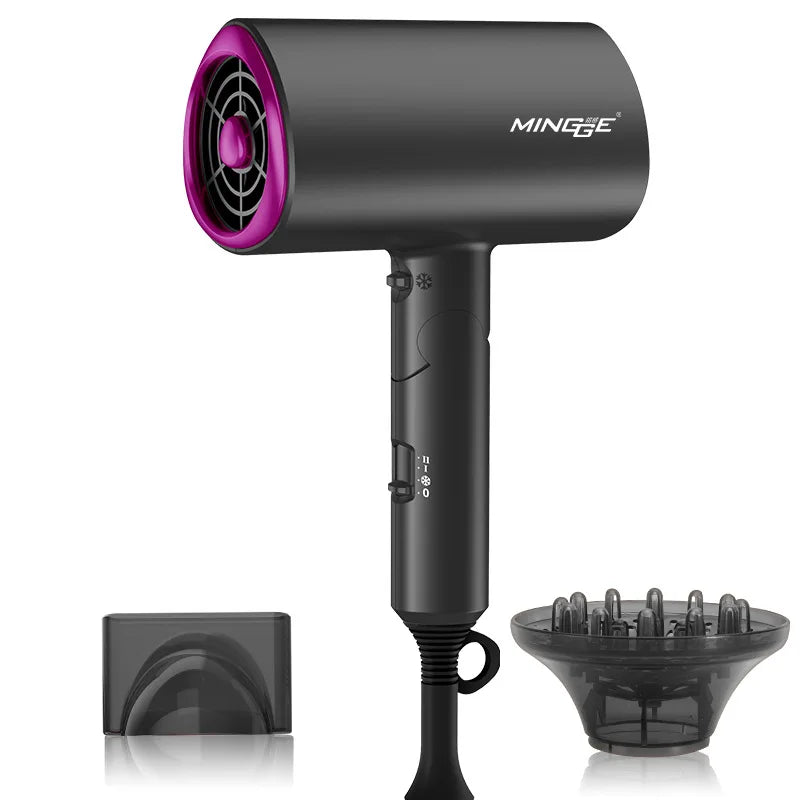 Popular Foldable Hair Dryer 1800W Blue Light Negative Ion Super Silent US/EU/UK/Plug 110V/220V Home Barber Recommended Peaceful Pleasures Health and Wellness Starry Grey US