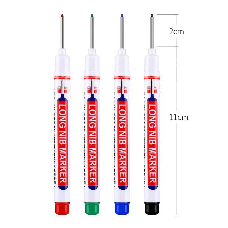 Deep Hole Long Nib Head Markers Metal Perforating Pen Waterproof