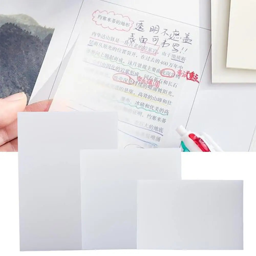 Transparent Sticky Notes PET Memo Pad | Daily To-Do Planner