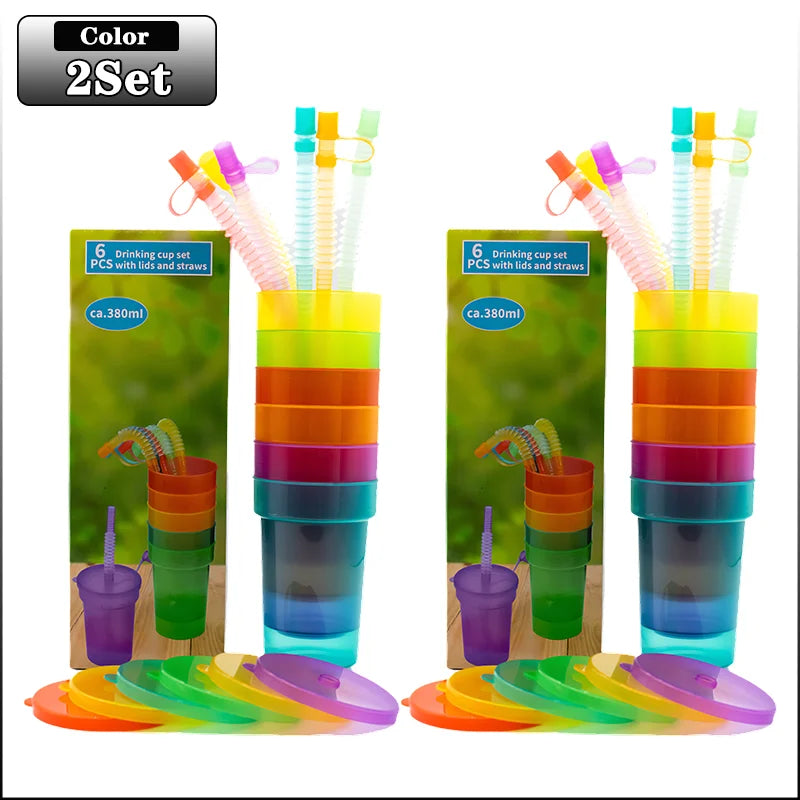 Colorful BPA-Free Straw Cups with Leak-Proof Lids | Kids & Party