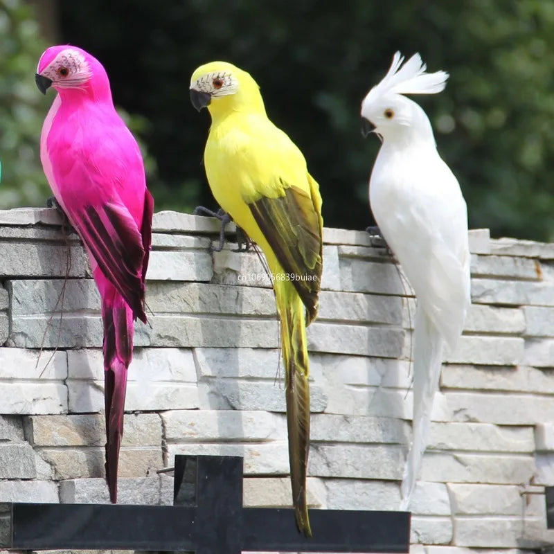 Simulation Parrot Foam Imitation Garden Ornament 25/35cm Artificial Fake Feathered Bird Shoulder Pirate Decoration Home Decor Peaceful Pleasures Health and Wellness
