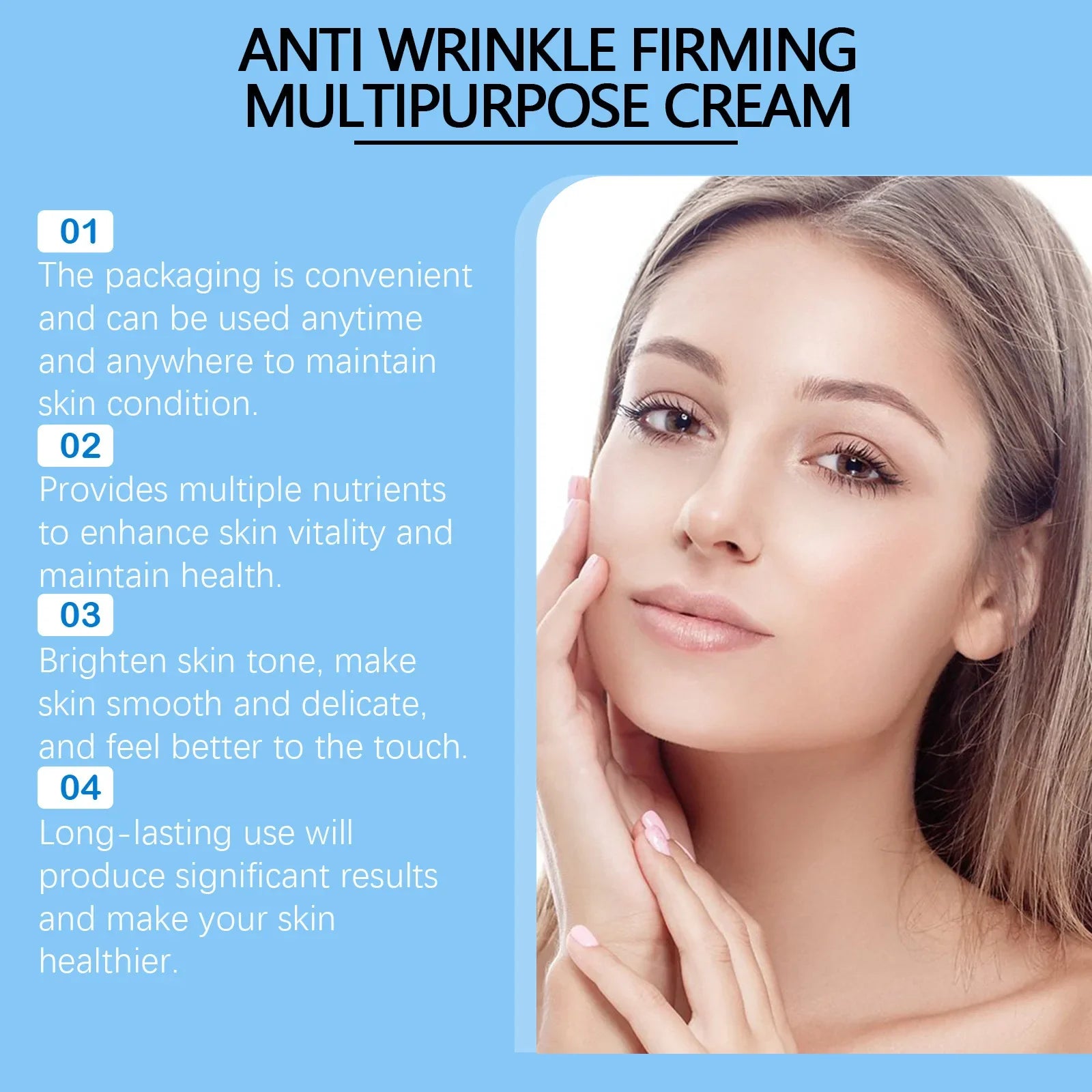 Hyaluronic Acid Cream Shrink Pores Anti Wrinkle Nourishing Hydrating Improve Dryness Remove Fine Lines Moisturizing Facial Cream Peaceful Pleasures Health and Wellness