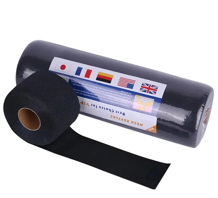 5/10 Rolls Disposable 1 Roll Hair Cutting Accessory Neck Paper Adjustable Barber Dedicated Salon Hairdressing White Neck Strips Peaceful Pleasures Health and Wellness 5 Rolls Black