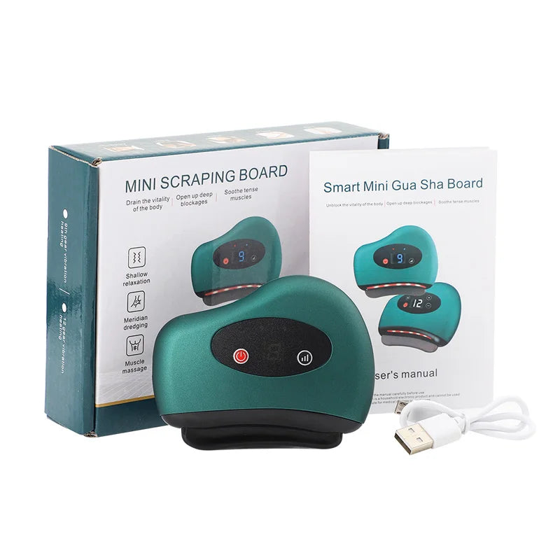 Electric Gua Sha Face Massager Facial Body Scraping Tool for Wrinkle Removal Skin Firm Tightening Lift Beauty Personal Care Peaceful Pleasures Health and Wellness green